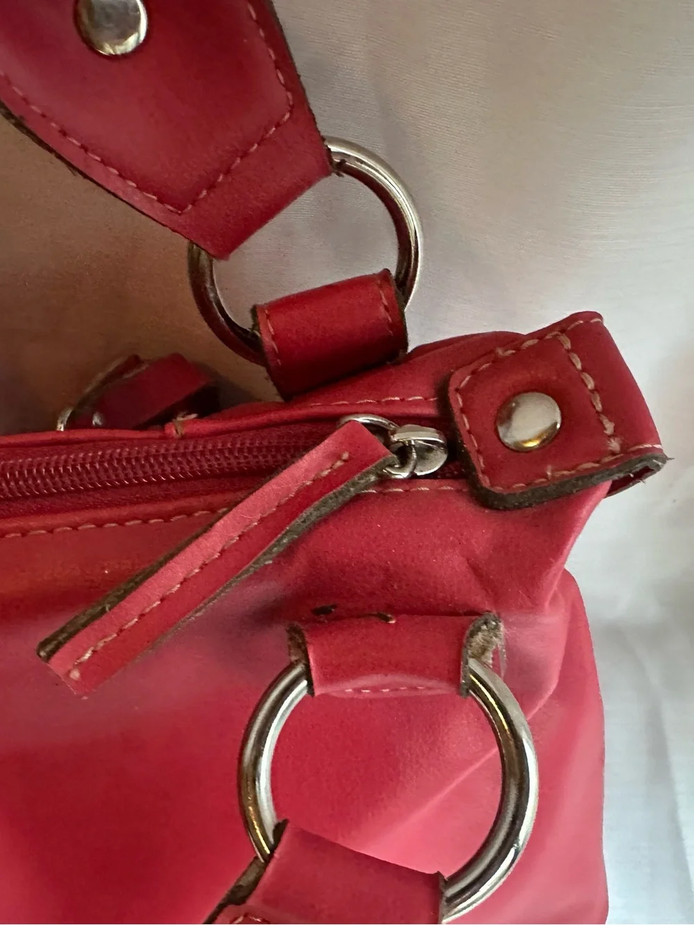 Coral Vegan top handle bag Emilie M brand